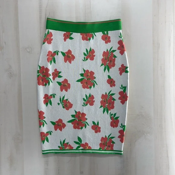 EVA FRANCO x Anthropologie floral 2 piece set skirt tank vacation travel M - Picture 7 of 11